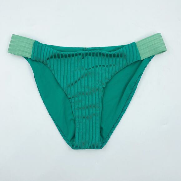 Trina Turk OLYMPIA RIB TAB SIDE FRENCH CUT BOTTOM  Viridis Green Size 4 XS/S - Picture 7 of 9